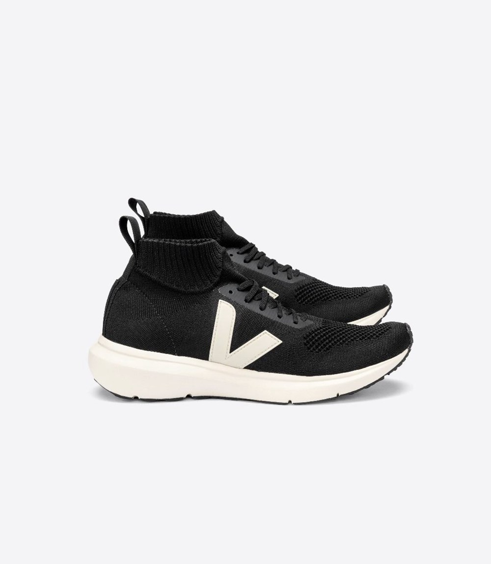 Tenis Veja Hombre - V-Knit X Rick Owens Mid - Negros - 869ZWYTUH